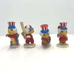 Vintage 1984 L.A. Sam the OLYMPIC GAMES Eagle Collectible Figurines- Set of 4